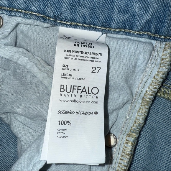 Buffalo David Bitton Blue Boyfriend Jeans Relaxed Fit - Picture 15 of 16